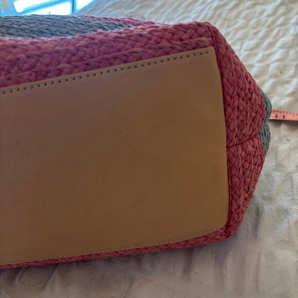 Authentic Coach Hamptons Striped Multicolor Straw tote - Picture 3 of 10